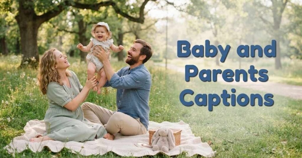 Baby and Parents Captions