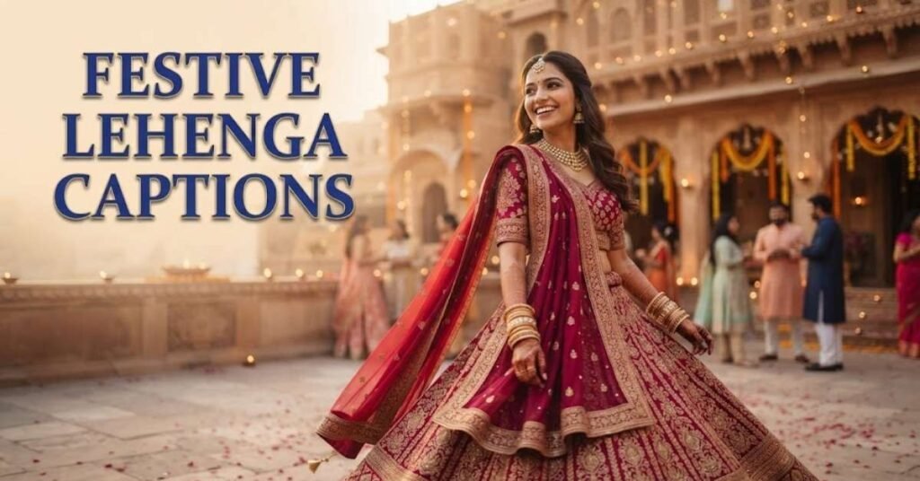 Festive Lehenga Captions