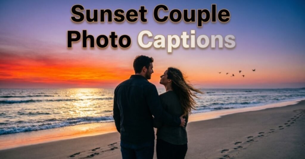 Sunset Couple Photo Captions
