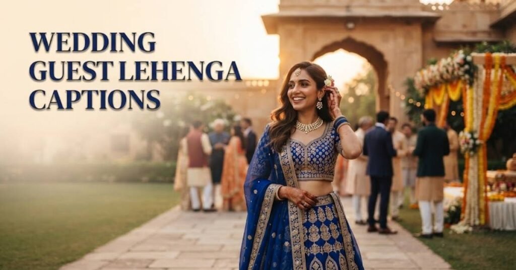 Wedding Guest Lehenga Captions