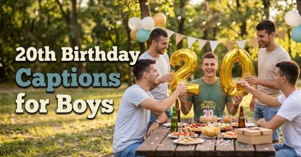 20th Birthday Captions for Boys