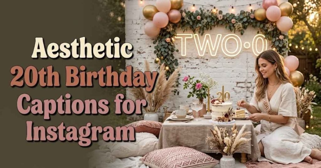Aesthetic 20th Birthday Captions for Instagram