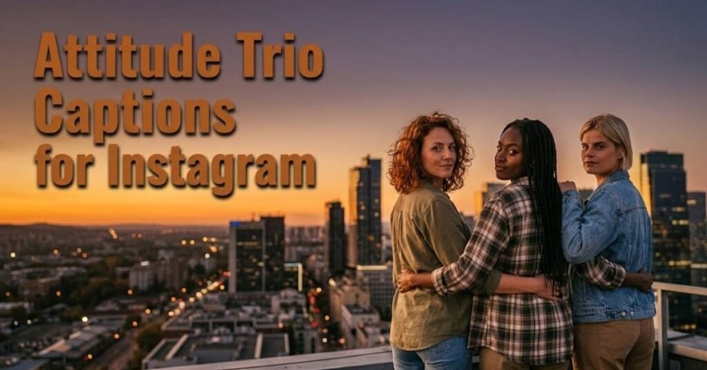 Attitude Trio Captions for Instagram