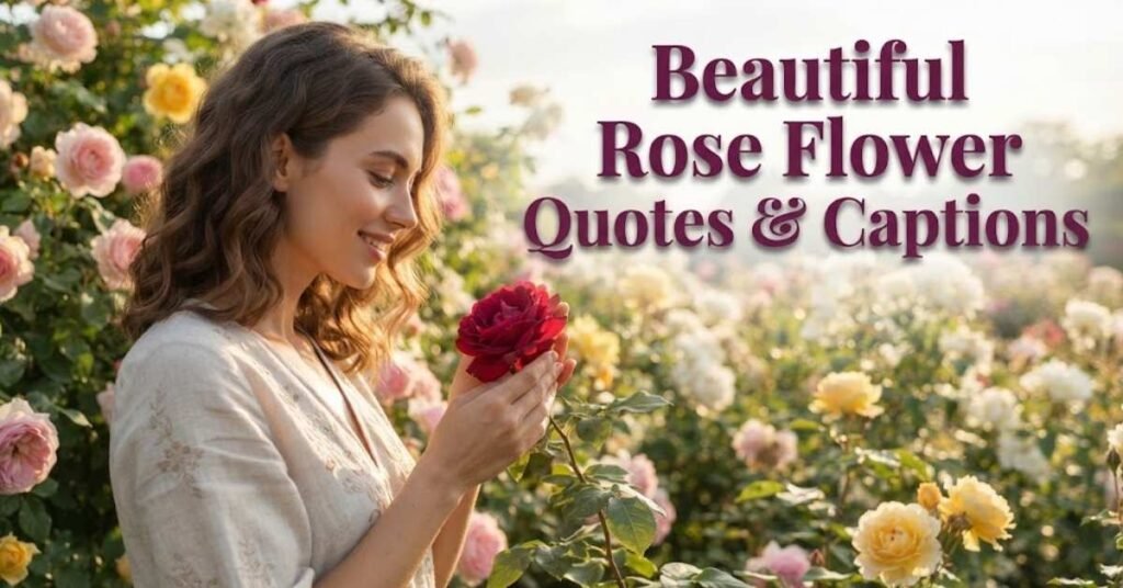 Beautiful Rose Flower Quotes & Captions