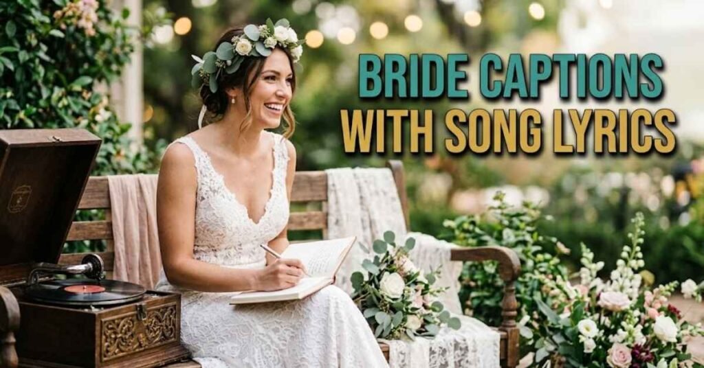 Bride Captions with Song Lyrics