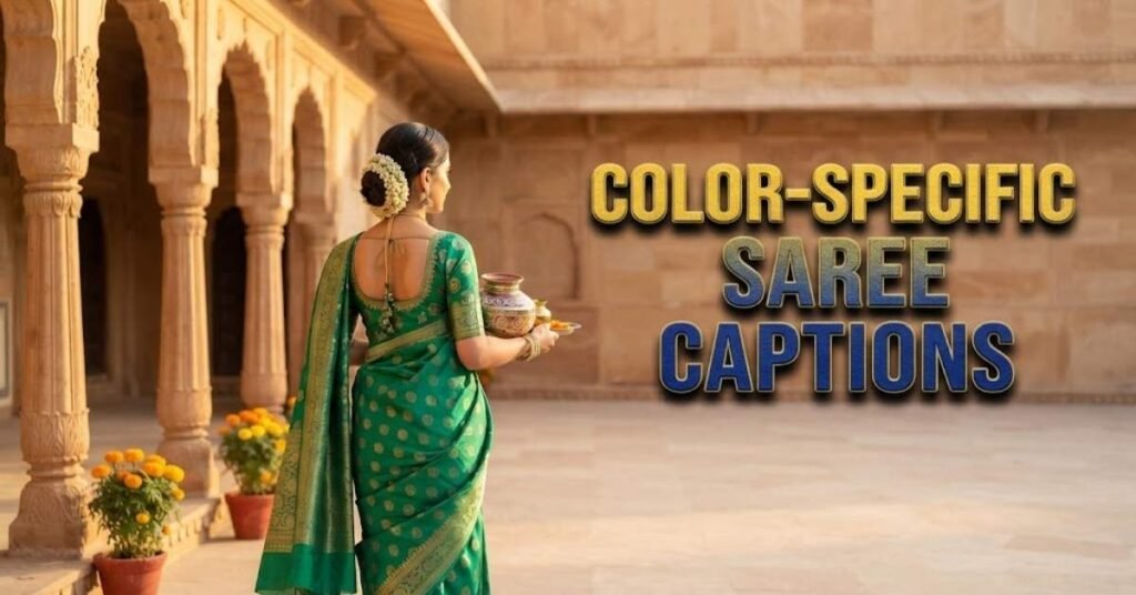 Color-Specific Saree Captions