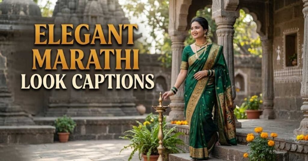 Elegant Marathi Look Captions
