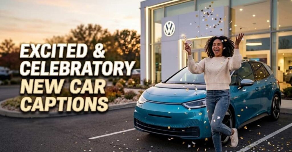 Excited & Celebratory New Car Captions