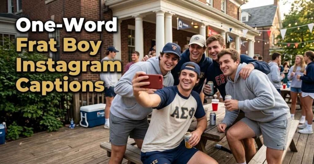 One-Word Frat Boy Instagram Captions
