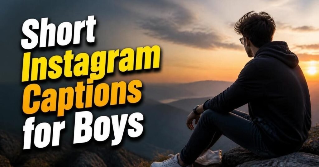 Short Instagram Captions for Boys