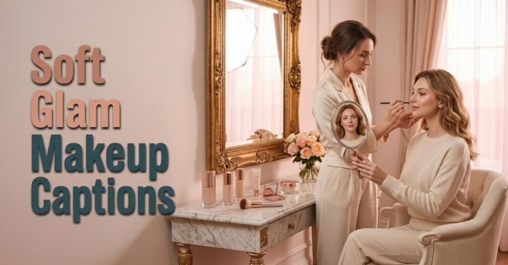 Soft Glam Makeup Captions