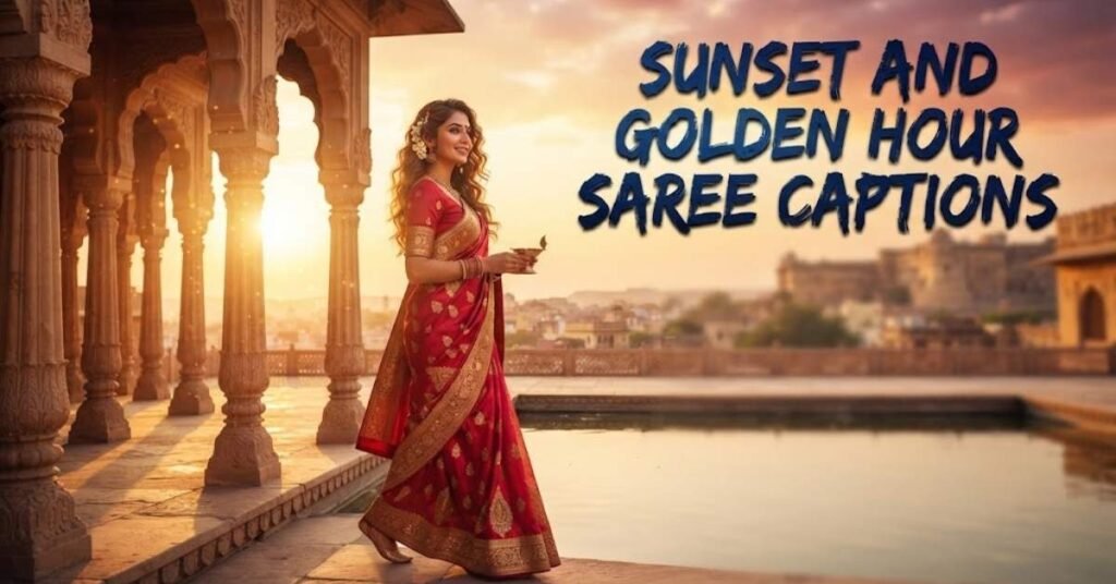 Sunset and Golden Hour Saree Captions
