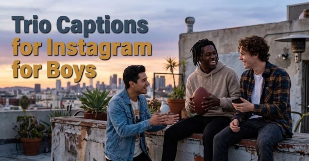 Trio Captions for Instagram for Boys