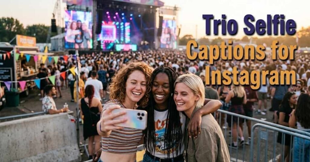 Trio Selfie Captions for Instagram