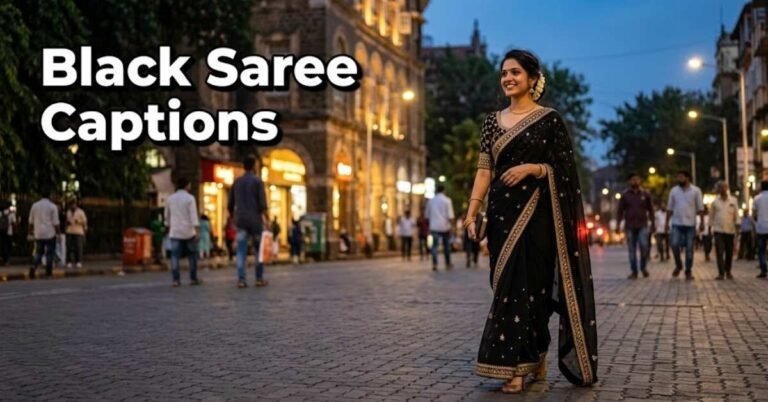 Black Saree Captions