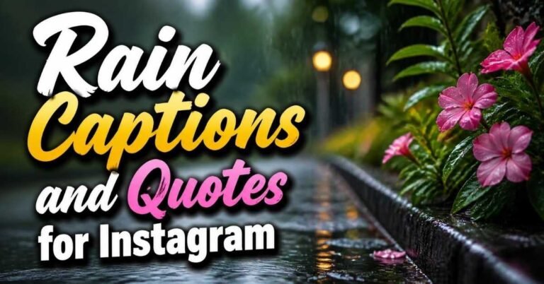 Rain Captions and Quotes for Instagram